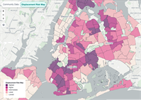 Displacement Risk Map from NYC Equitable Development Data Explorer